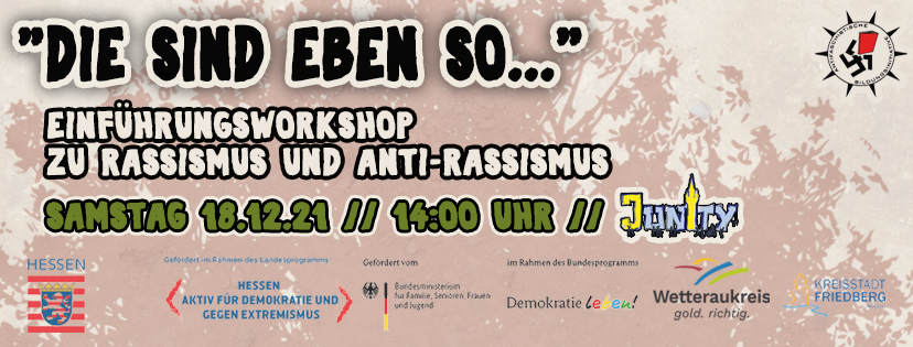 Read more about the article 18.12 „Die sind eben so…“ Ein Einführungsworkshop zu Rassismus und Anti-Rassismus